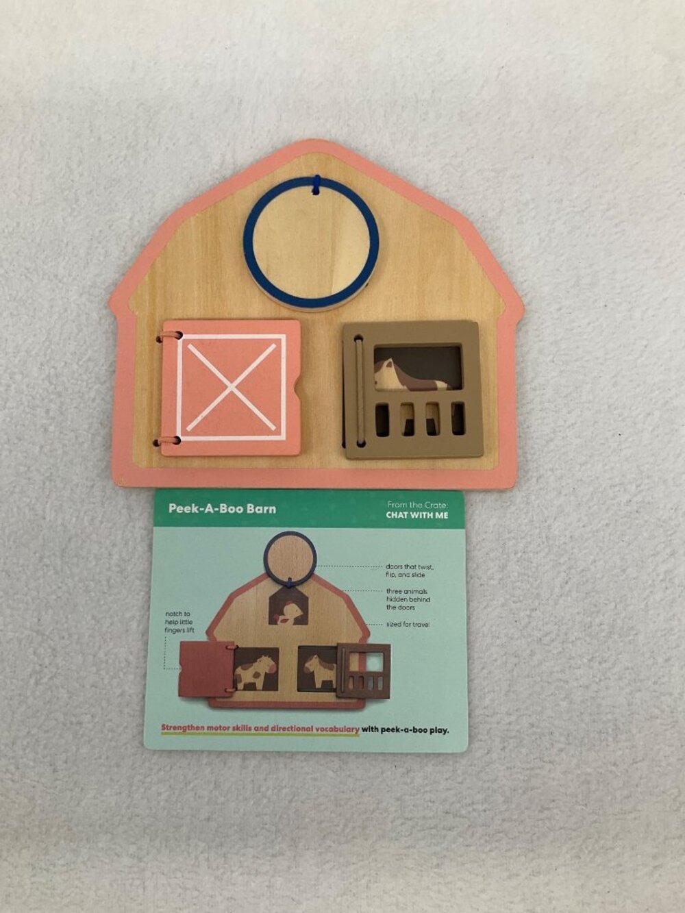Panda Crate Peek a Boo Barn Wood Kiwi Co.
